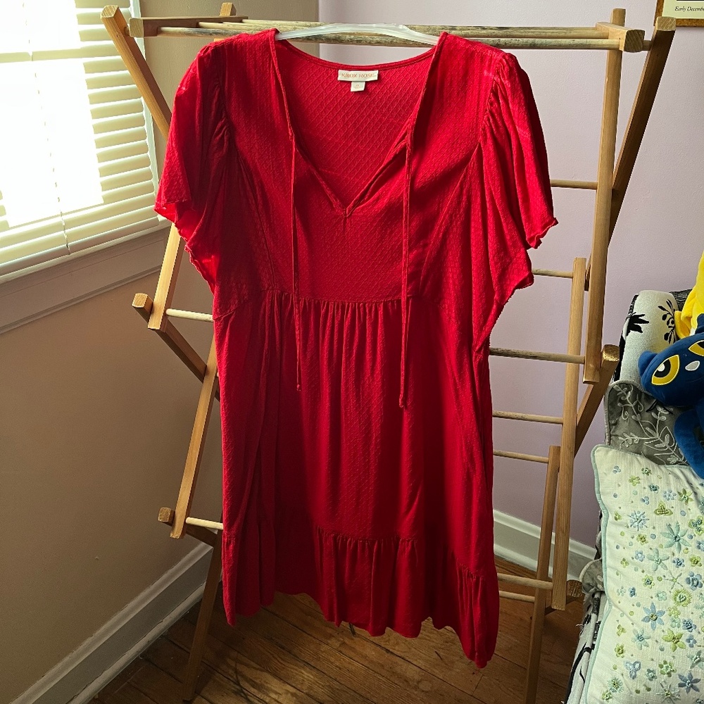 Knox Rose red flowy midi dress